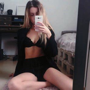 Cute Pale Blonde In Black Underwear Porn Pic