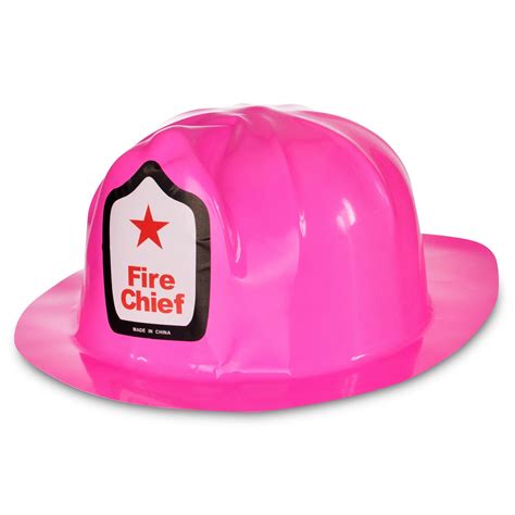 Pink Plastic Fire Fighter Hat Unimprintable Hats