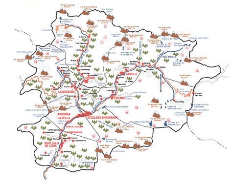 Topographical Map Of Andorra Andorra Europe Mapslex World Maps