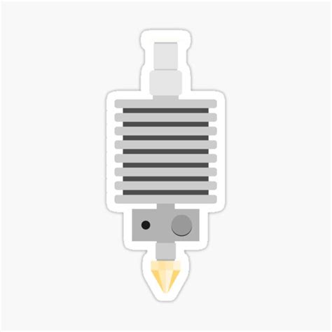 Flat D Printer Hot End Extruder With Colorful Border Sticker For Sale By Pcb Redbubble