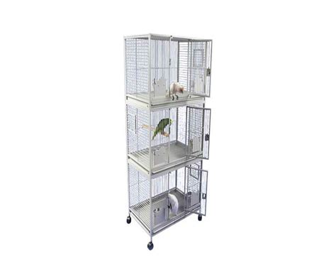 Aande 36x24 Triple Stack Bird Cage Adeopets