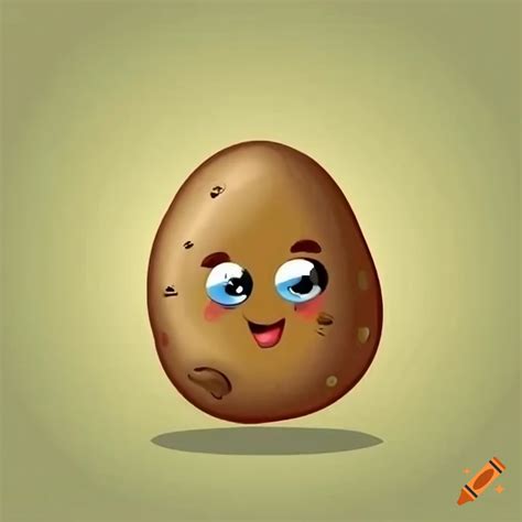 Cute Cartoon Of A Potato On Craiyon