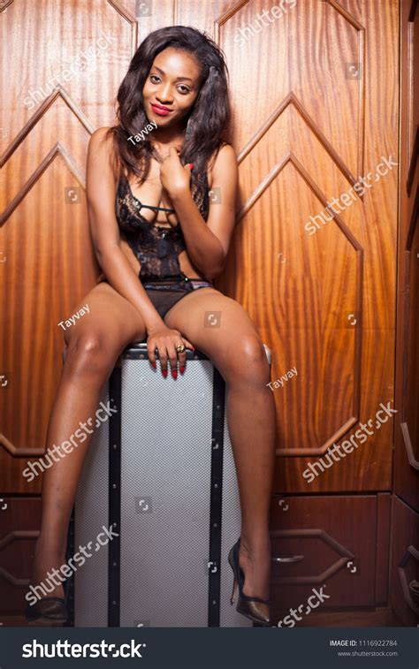 Sexy Ebony Lingerie Model Stock Photo Shutterstock
