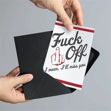 Fuck Off Printable Going Away Or Goodbye Card 5x7 Funny Etsy