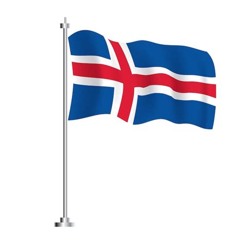 Premium Vector Iceland Flag Isolated Wave Flag Of Iceland Country