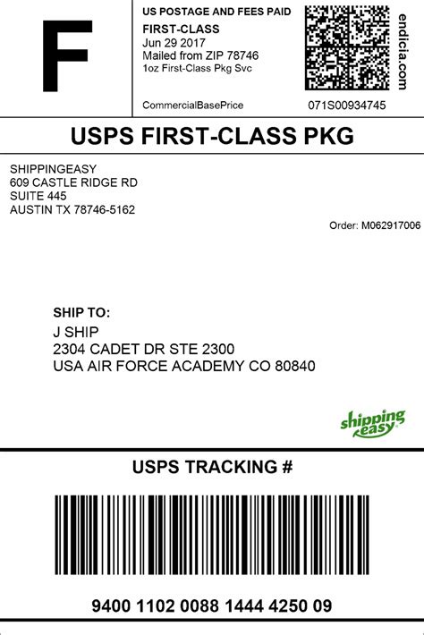 Usps Shipping Label Template Download - Midi-box.com