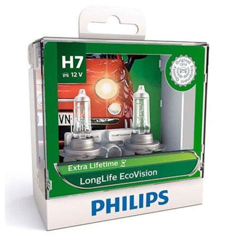 Philips Eco Vision H7 Globe 12V 55W (2Pk) Longlife 12972LLECOS2 | eBay
