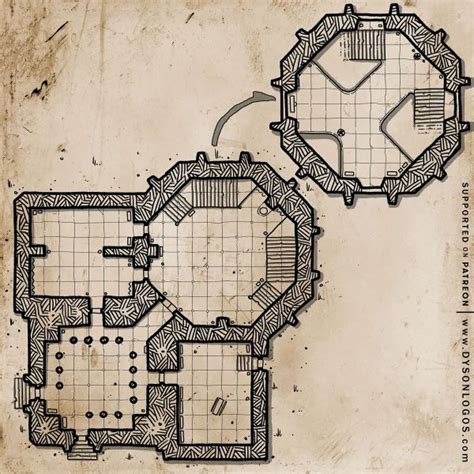 5RD Leukuns Tower Dyson S Dodecahedron Fantasy Map Dungeon Maps