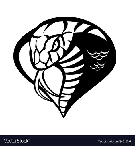 Cobra Head Black And White Vector Head Snakemascot Logo Design Download