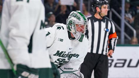 Trey Augustine's "rock" presence in net aids MSU hockey's sweep against ...