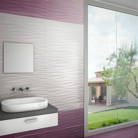 White Gloss Wave Tiles Talasni Tiles 750x250x8mm Tiles