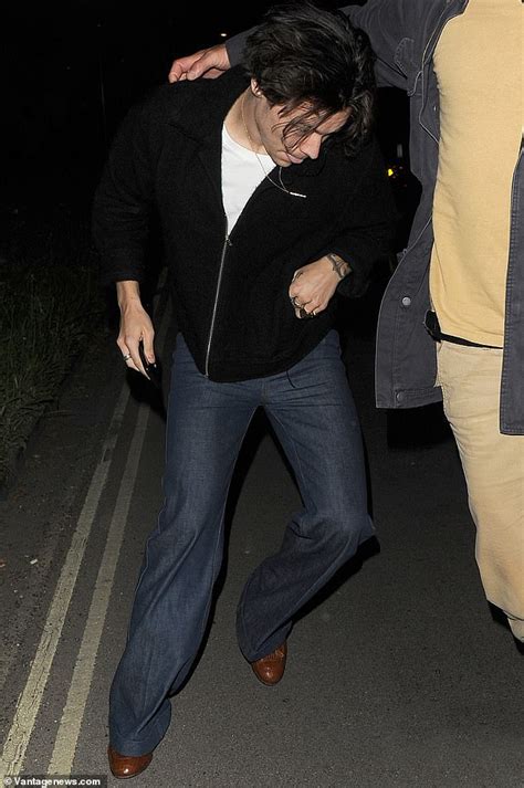 Harry Styles Steps Out For The First Time Since Larry Animated Gay Sex Scene Daily Mail Online