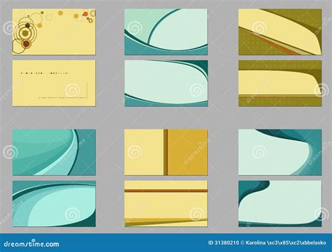 Fondos Para Las Tarjetas De Visita Ilustración del Vector Ilustración