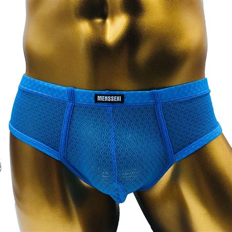 Sexy Men Low Waist Pouch Underwear Gay Transparent See Through Mesh Sissy Panties Pouch Penis