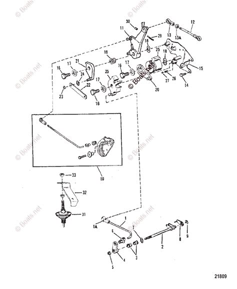 Mercury Outboard 20hp Oem Parts Diagram For Throttle And Shift Linkage