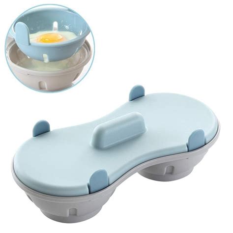 Microwave Egg Poacher Cookware Double Cup Dual C Grandado