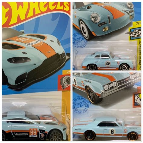 HOT WHEELS GULF MAINLINES ASTON MARTIN PORSCHE OLDSMOBILE MUSTANG Shopee Malaysia