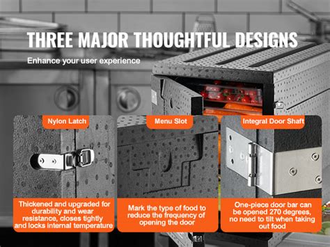 Vevor Insulated Food Pan Carrier L Hot Box For Catering Lldpe Food Box Carrier With Double