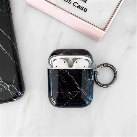 Black Marble Airpods Case – VelvetCaviar.com