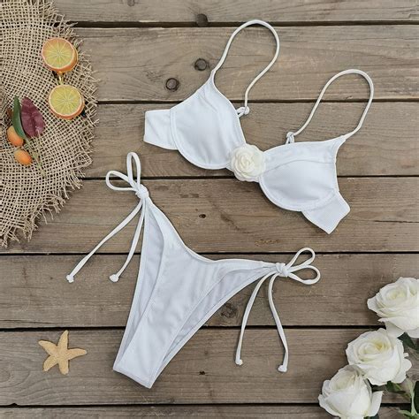 Tw New Three Dimensional Flower Swimsuit Sexy Bikini Set With Steel High Quality For