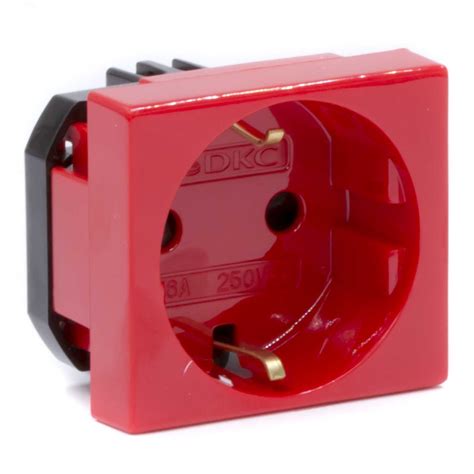 VIVA Розетка силовая с заземлением красная артикул 45015 DKC - купить в ...