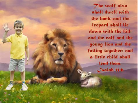 The Lion And The Lamb Isaiah 11 6 Bible Verse