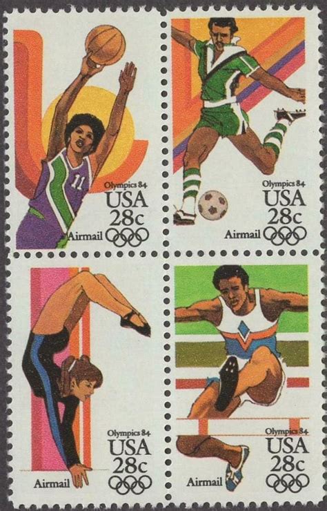 Scott C Summer Olympics Mnh Se Tenant Block Nicely