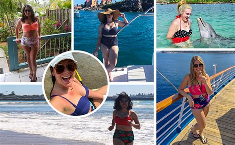 Amazon Plus Size Swimsuit Women Retro Halter High Waist Bikini Sets Cute Two Pieces Summer