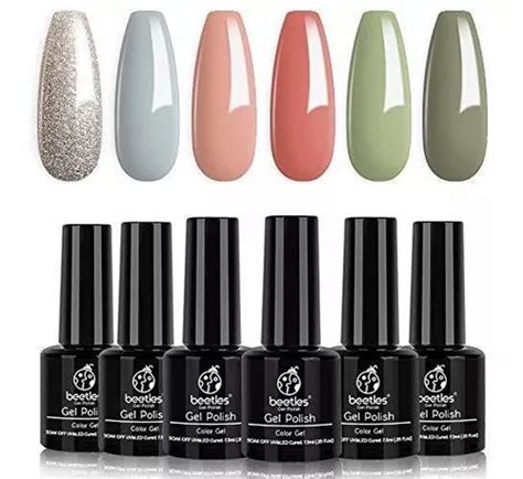 Esmaltes De Gel Juego Con Colores En Tonos Nude De Moda Meses Sin Inter S