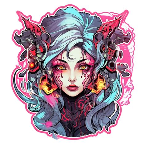Premium Photo Cyberpunk Anime Girl Illustration