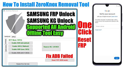 Zero Knox Removal Tool Samsung Android 13 Frp Bypass Adb Not Working