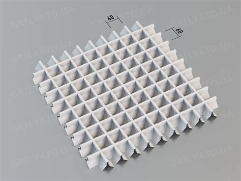 Пирамидальные ячейки Грильято 60х60 - купить для потолка | Grilyato.ua