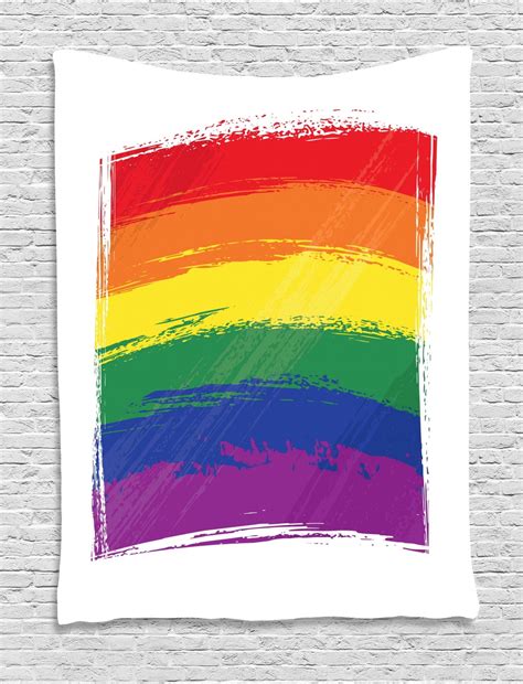 Pride Tapestry Watercolor Design Symbol Gay Bisexual Pride Rainbow Flag Love Wins Illustration