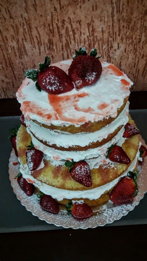 Bolo Naked Cake De Morangos Elo Produtos Especiais