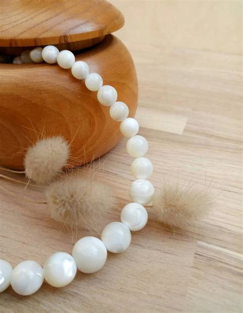 Collier nacre véritable perle ronde et argent 925 collier Etsy