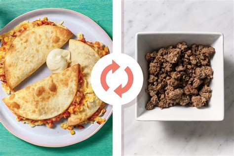 Quick Cheesy Beef And Veggie Quesadillas Recipe Hellofresh