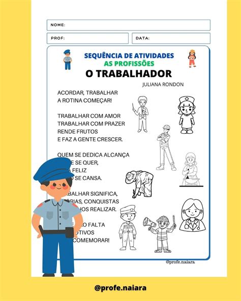 Texto Sobre Profissões 2 Ano - Sequência de atividades Profissões 2° ano – Naiara Materiais Pedagógicos