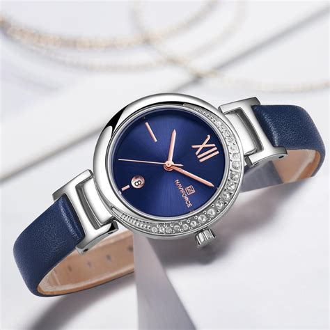 NAVIFORCE New Women Fashion Quartz Watch Female Casual Waterproof Clock ...