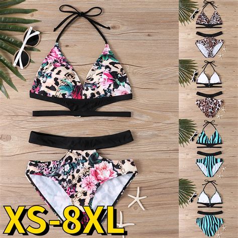 New Women S High Waist Swimsuit New Design Printing Swimsuit Two Piece Set Bikini Set