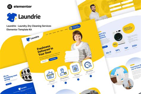 Laundrie Laundry Dry Cleaning Services Elementor Template Kit