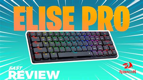 MELHOR TECLADO MECÂNICO ☆ REDRAGON ELISE PRO RGB - 60% SLIM (FAST ...