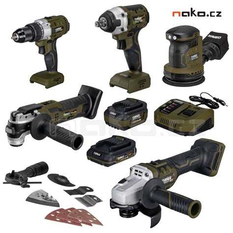 NAREX Camouflage SET-MIX CMFL akční set aku nářadí 1x2Ah 1x 4Ah LiIon ...
