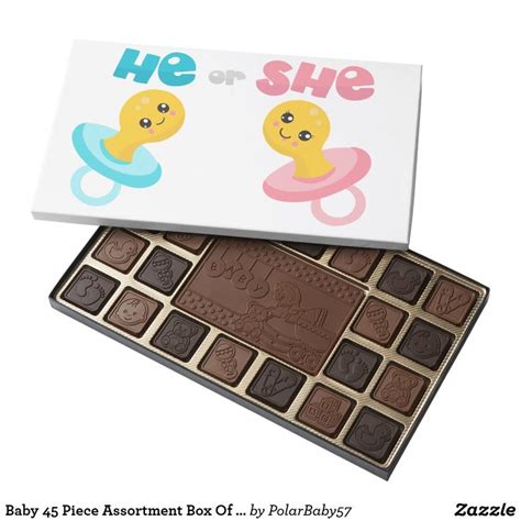 Baby 45 Piece Assortment Box Of Chocolates | Engraved chocolate, Custom ...