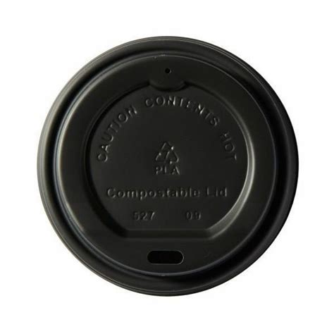 79mm CPLA Hot Cup Lid To Fit 8oz Cup Black Only 43 50