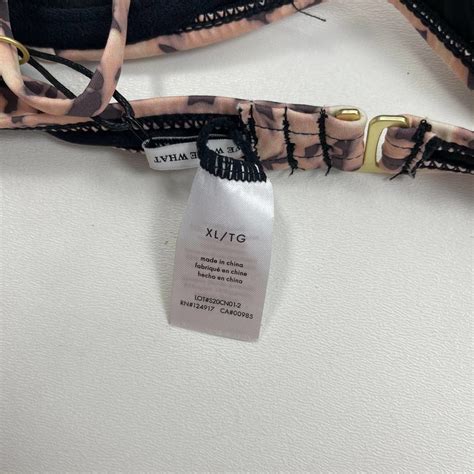 Weworewhat Lydia Tortoise Print Bikini Swim Top Xl Gem