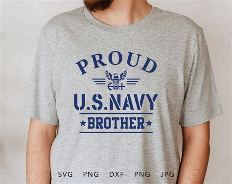 Proud Navy Brother Svg Png Dxf  Eps Soldier Home Coming