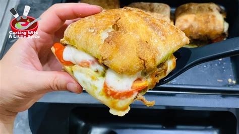 Italian Ciabatta Sandwich In The Air Fryer Youtube