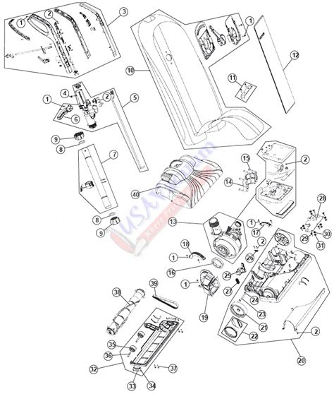 Hoover Uh30010 Platinum Collection Lightweight Bagged Upright Parts
