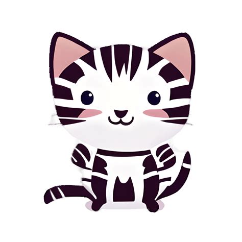 Smiling Light Brown And White Striped Kitty Kawaii Graphic · Creative