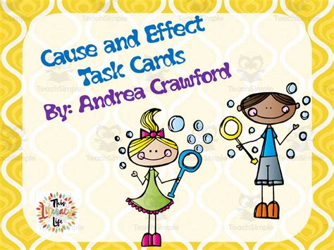 Cause And Effect Task Cards By Teach Simple